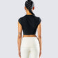 Shirin Black Pisces Rhinestone Top