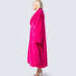 Corinne Hot Pink Vegan Fur Coat