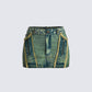 Sima Green Tint Denim Mini Skirt product front