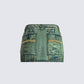 Sima Green Tint Denim Mini Skirt