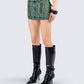Sima Green Tint Denim Mini Skirt