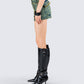 Sima Green Tint Denim Mini Skirt