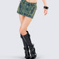 Sima Green Tint Denim Mini Skirt