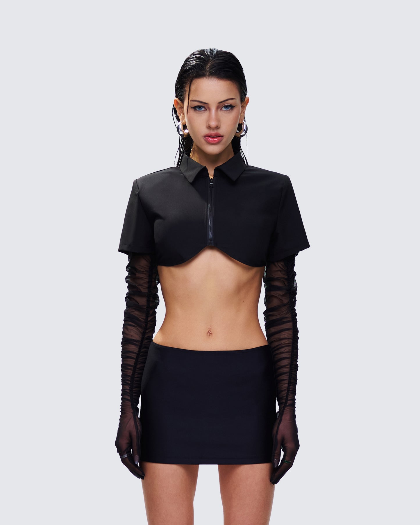 Sora Black Shirt & Gloves