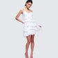 Sorel Ivory Tiered Ruffle Dress