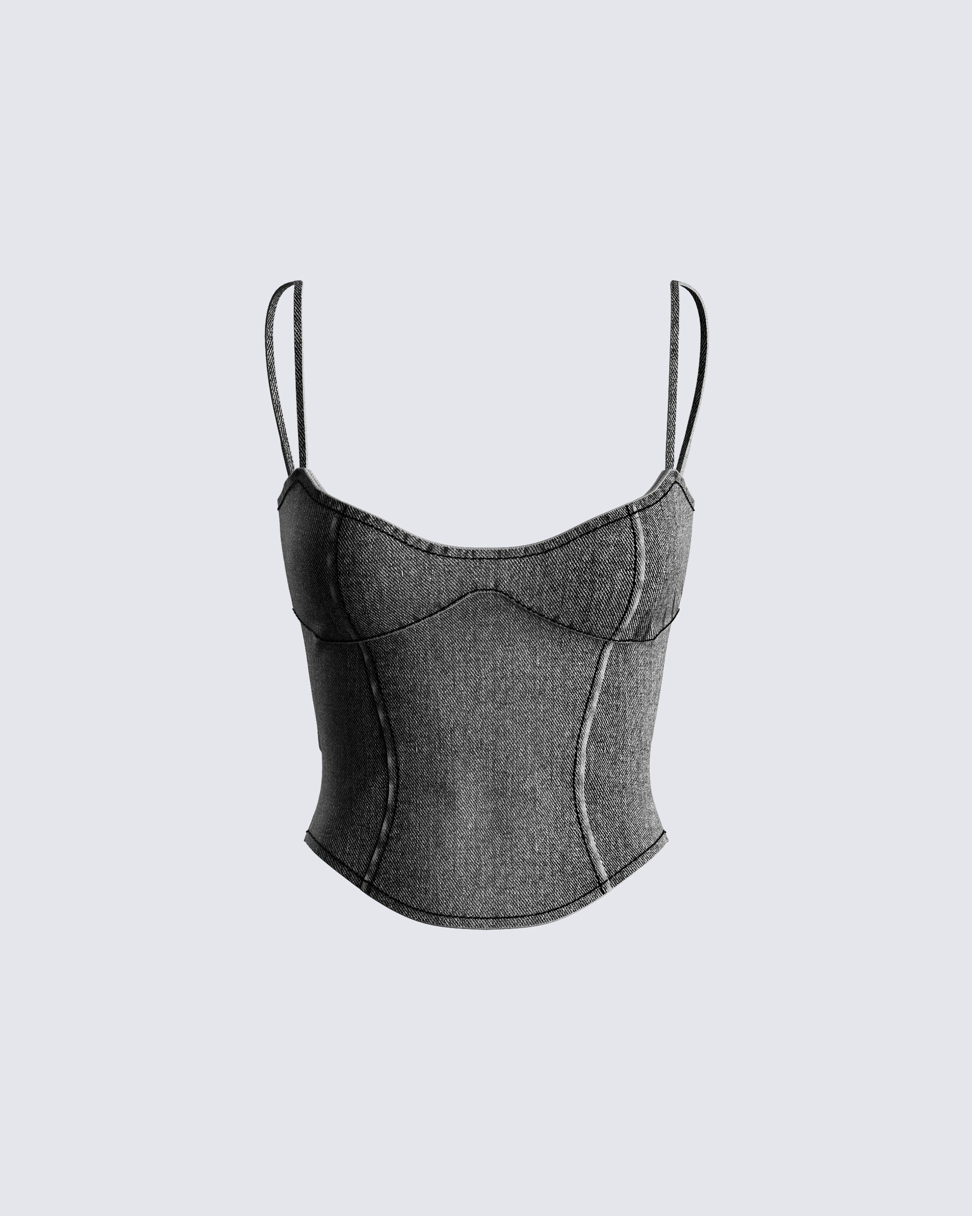 Stacey Grey Denim Cami Top product front