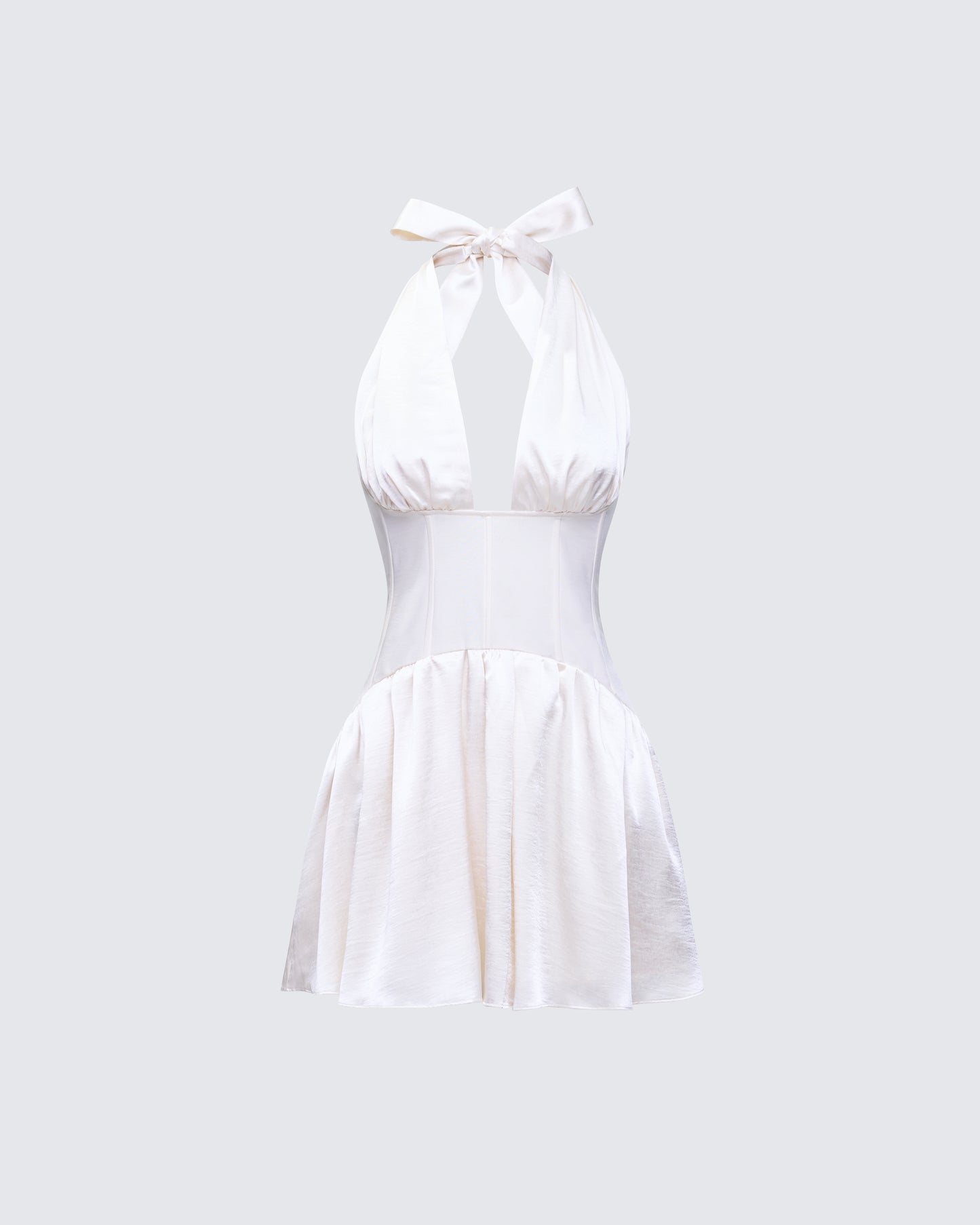 Sunniva White Corset Mini Dress product front