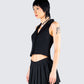 Supriya Black Cropped Vest