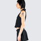 Supriya Black Cropped Vest