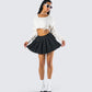 Supriya Black Pleated Mini Skirt