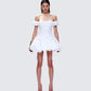 Tabitha White Corset Mini Dress model front