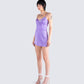 Taffy Purple Wrap Mini Dress