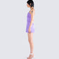 Taffy Purple Wrap Mini Dress