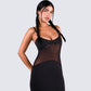 Tahlia Black Rhinestone Maxi Dress
