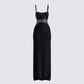 Tahlia Black Rhinestone Maxi Dress 3d product front