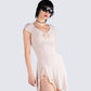 Tai Beige Jersey Ruffle Dress