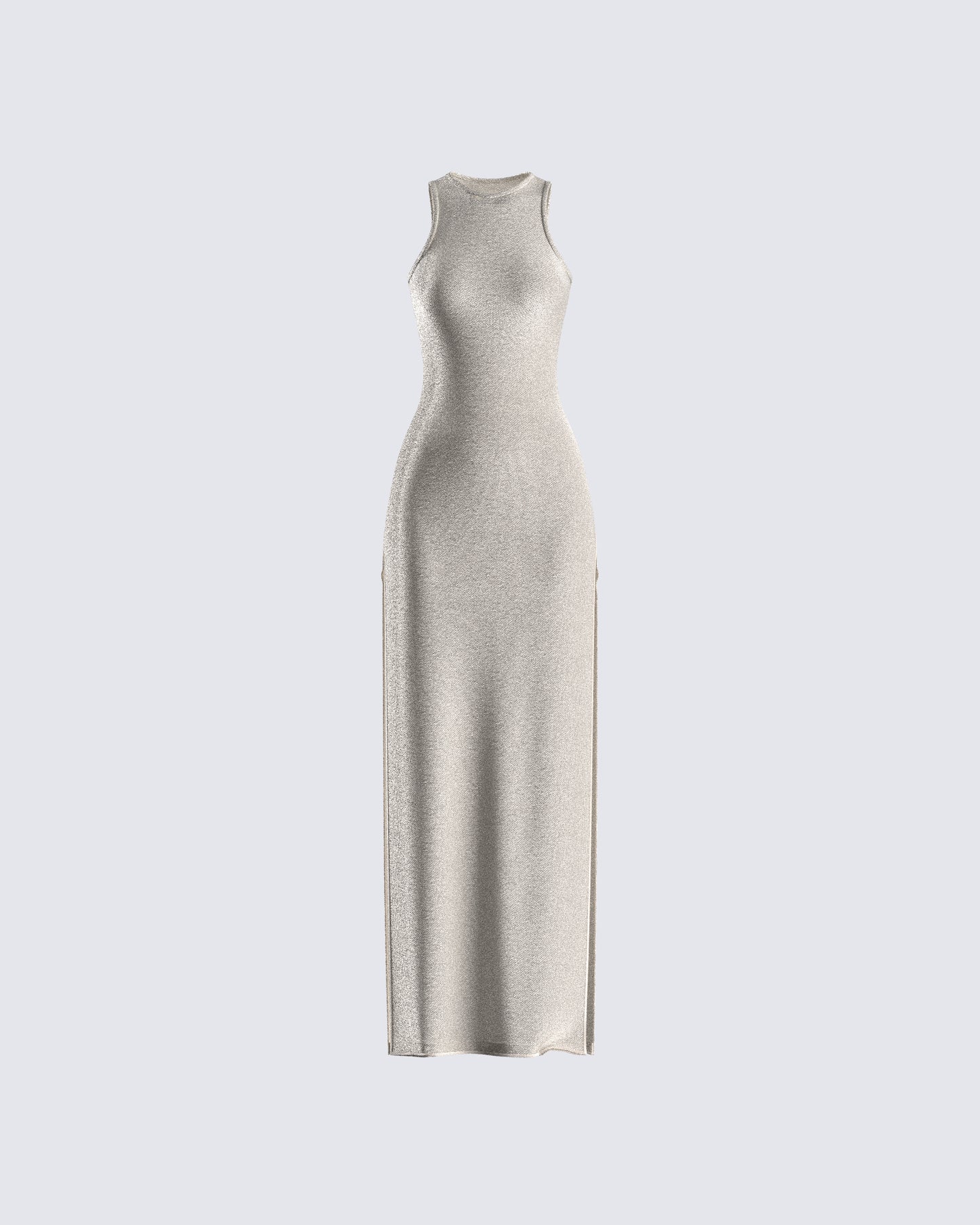 Taline Gold Lurex Maxi Dress 3d product front