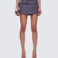 Tami Grey Suiting Micro Mini Skort model front