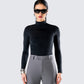 Tana Black Mockneck Top model front