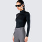 Tana Black Mockneck Top