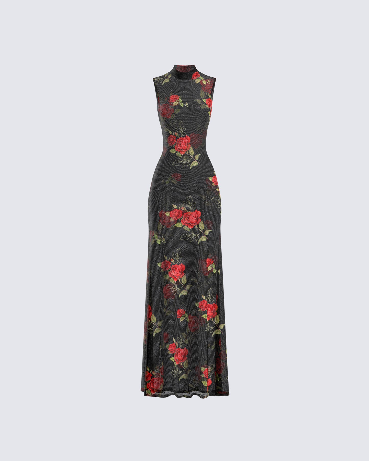 Tata Rose Print Mesh Maxi Dress 3d product front