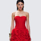 Tayah Red Mesh Corset Top model front