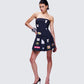 Teagan Navy Pinstripe Mini Dress