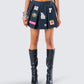 Teagan Patch Mini Skirt model front