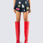 Teagan X-Rated Patch Mini Skirt model front