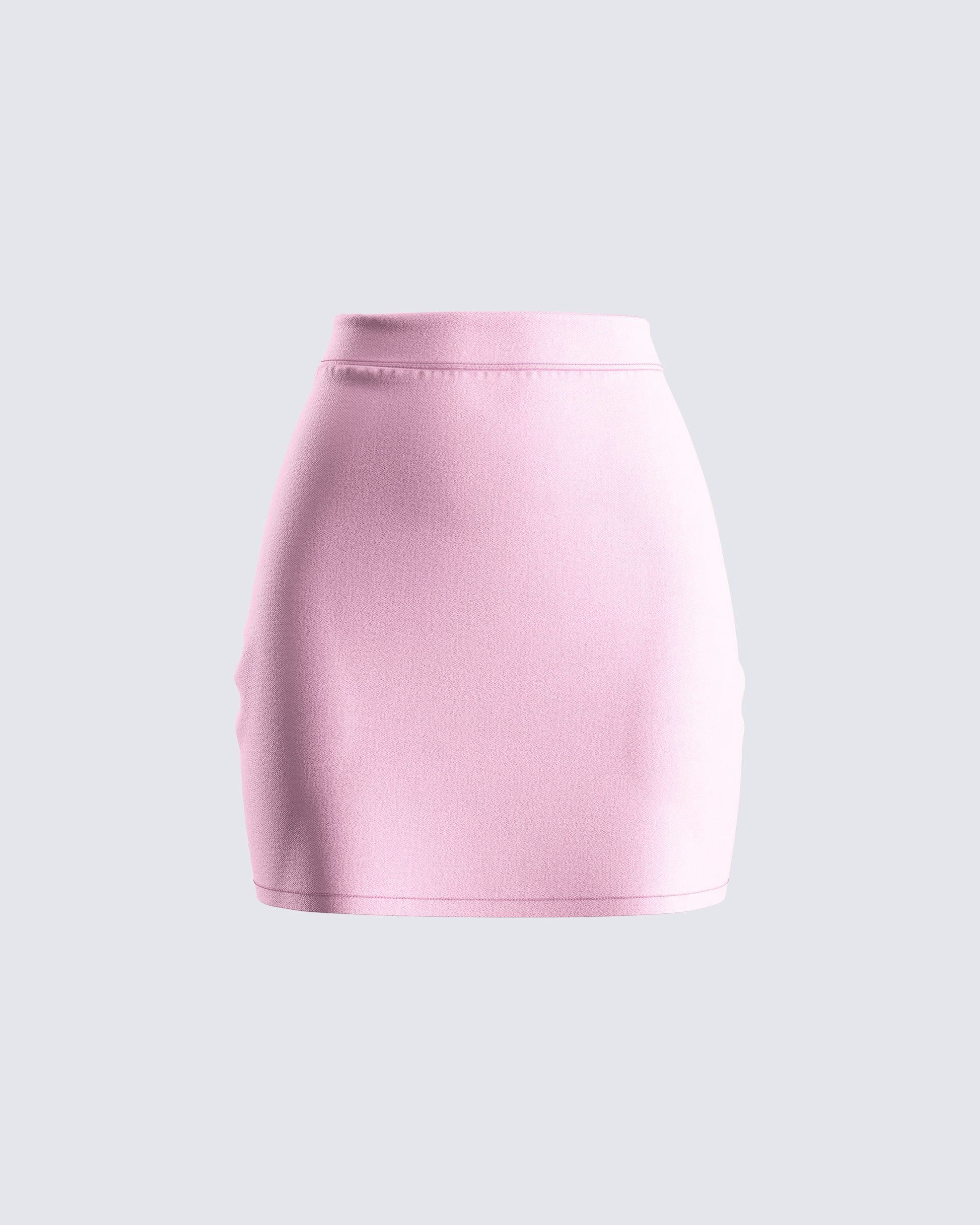 Teresa Pink High Waist Mini Skirt 3d product front