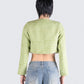 Tess Green Tweed Crop Jacket