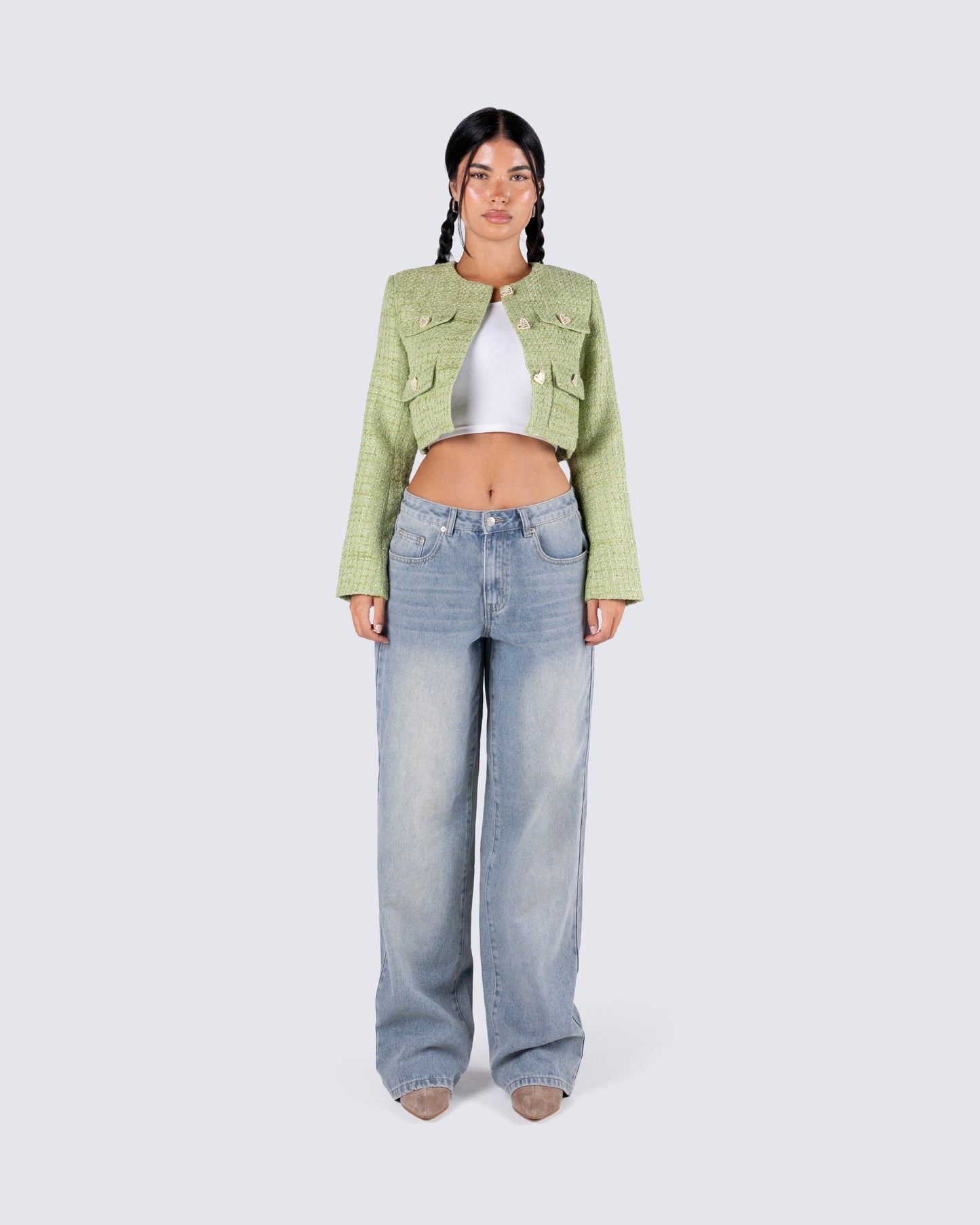 Tess Tweed Set model front