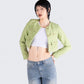 Tess Green Tweed Crop Jacket
