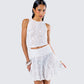 Teya White Pattern Top