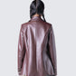 Thea Brown Vegan Leather Blazer