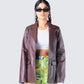 Thea Brown Vegan Leather Blazer
