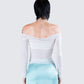 Theo White Sheer Knit Top