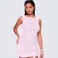 Tiana Pink Ruffle Rosette Dress