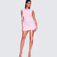 Tiana Pink Ruffle Rosette Dress