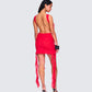 Tiana Red Ruffle Rosette Dress