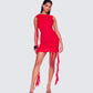 Tiana Red Ruffle Rosette Dress