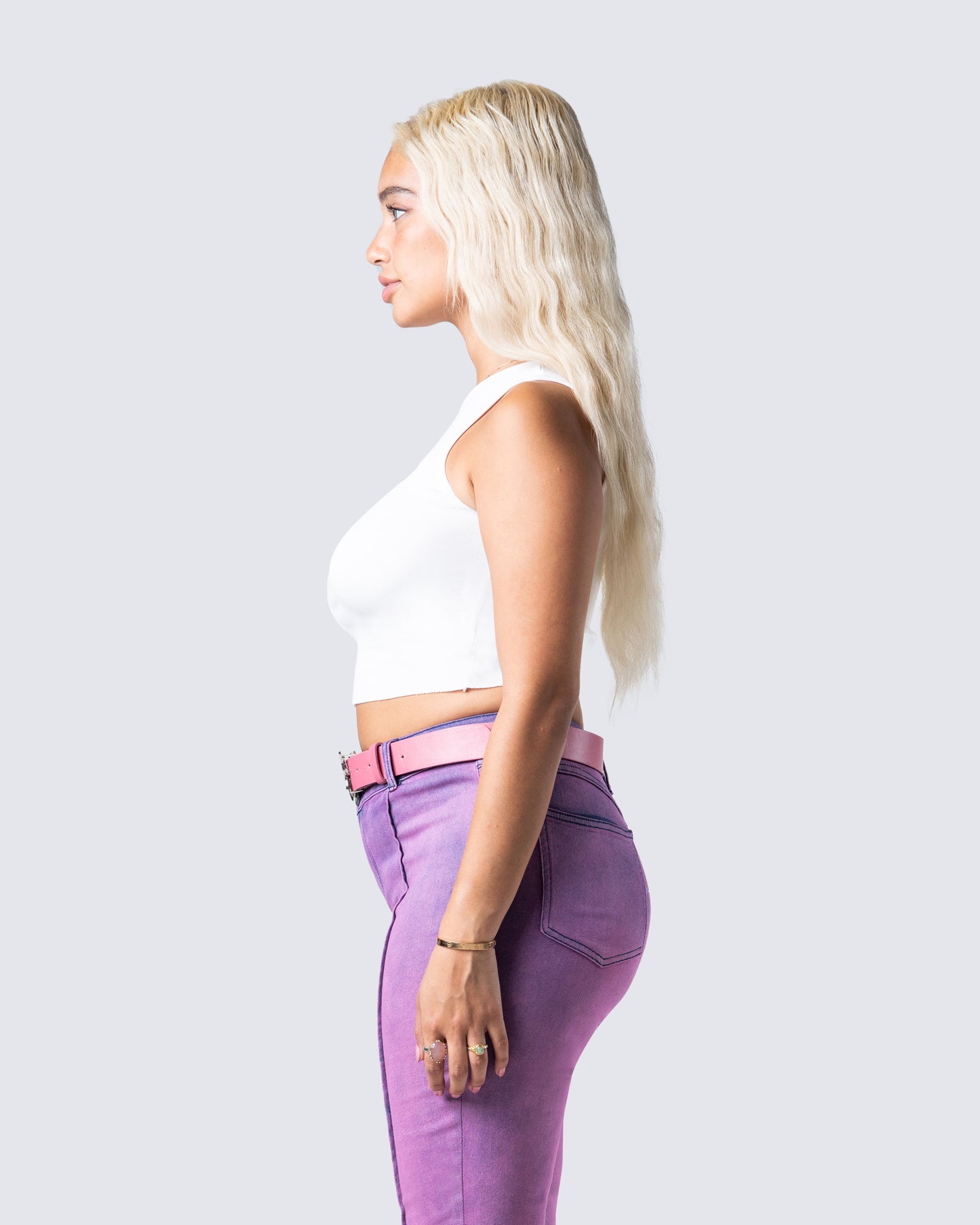 Larkyn White Rib Graphic Tank Top
