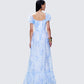 Tressa Blue Flower Print Maxi Dress