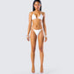 Twyla White Bikini Set model front