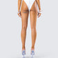 Twyla White Cheeky Bikini Bottom