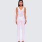 Twyla White Floral Mesh Maxi Dress model front