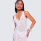 Twyla White Floral Mesh Maxi Dress