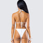 Twyla White Triangle Bikini Top