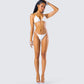 Twyla White Triangle Bikini Top