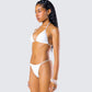 Twyla White Triangle Bikini Top